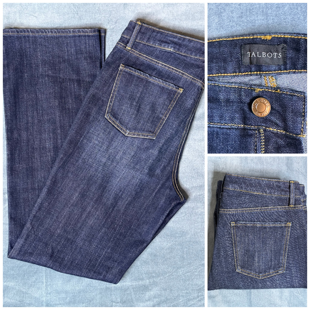 Talbots Women’s Barely Boot Dark Wash Jean Size 8